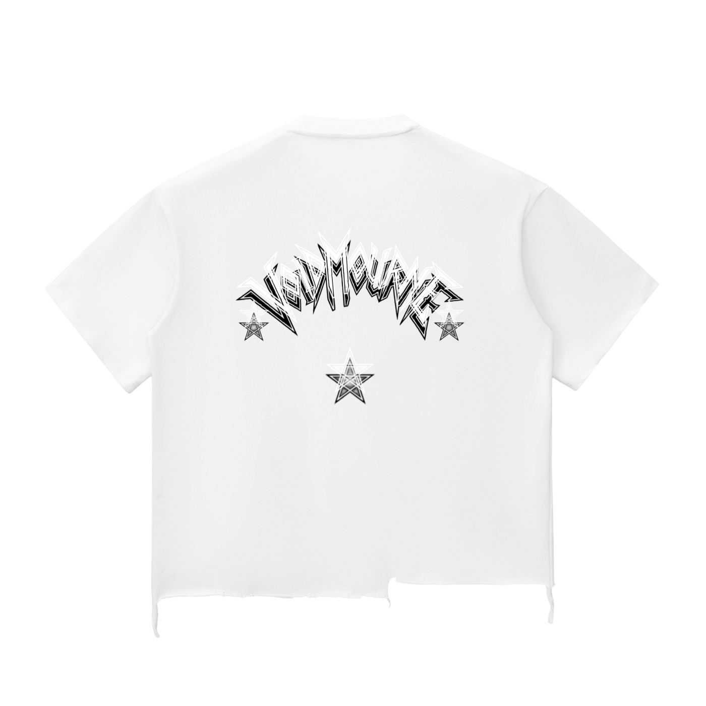 VoidMourne Snow Wash Raw-Hem Boxy T-shirt