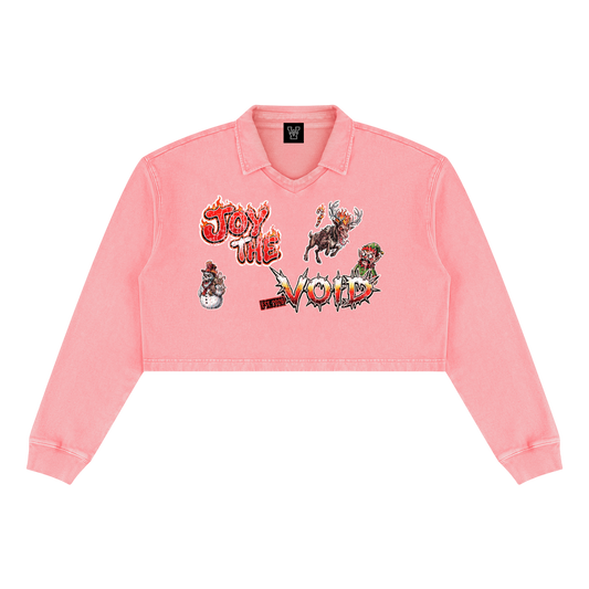 VoidMas Women’s Vintage Wash Crop Sweatshirt