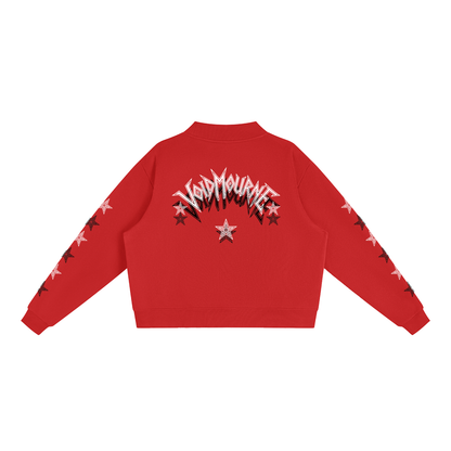 VoidMourne Essential Fleece Mock-Neck Crew Sweatshirt