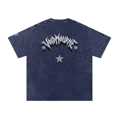 VoidMourne Snow Washed Oversized Cotton T-Shirt