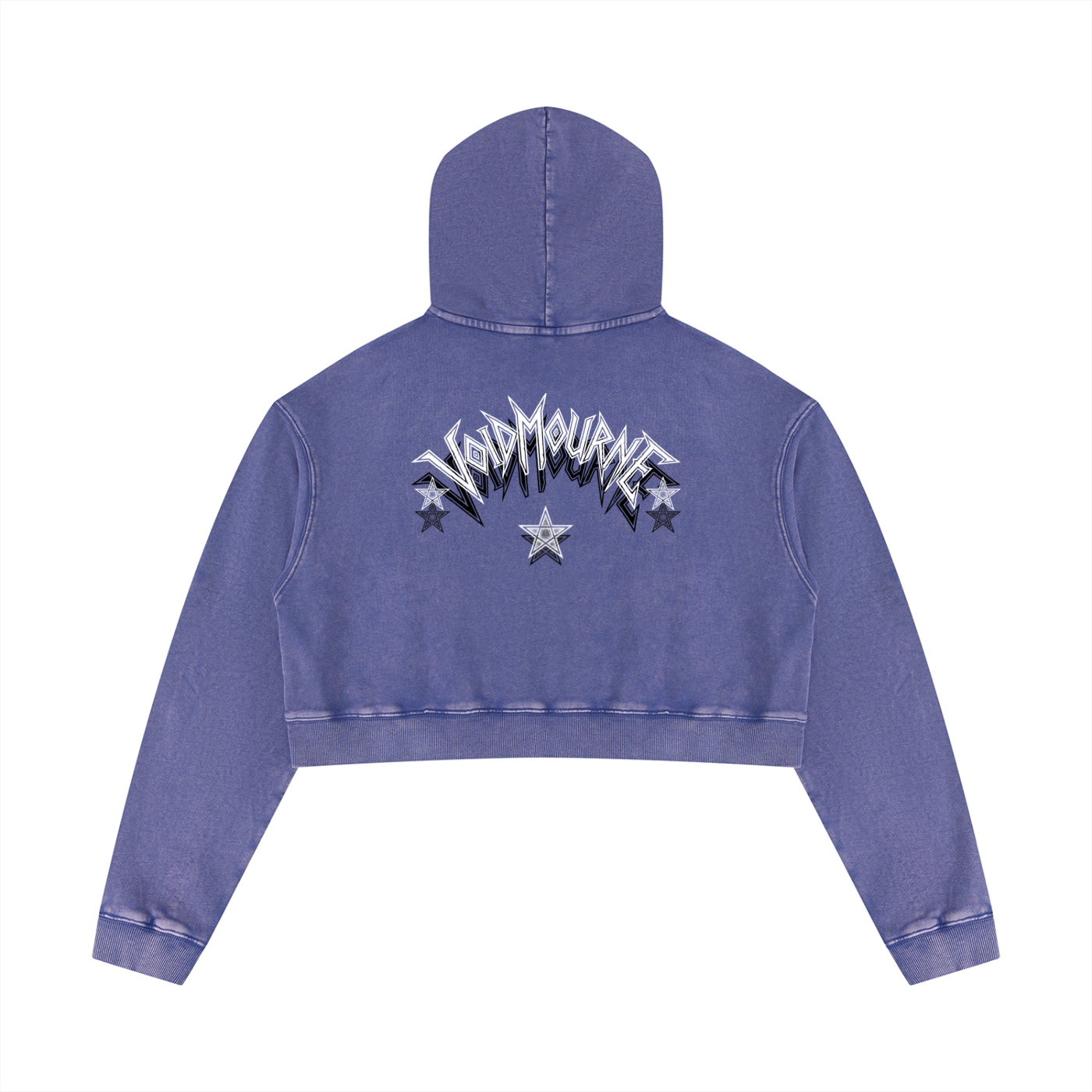 VoidMourne Women’s Mineral Washed Crop Hoodie