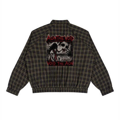 Unisex Plaid Full-Zip Track Jacket