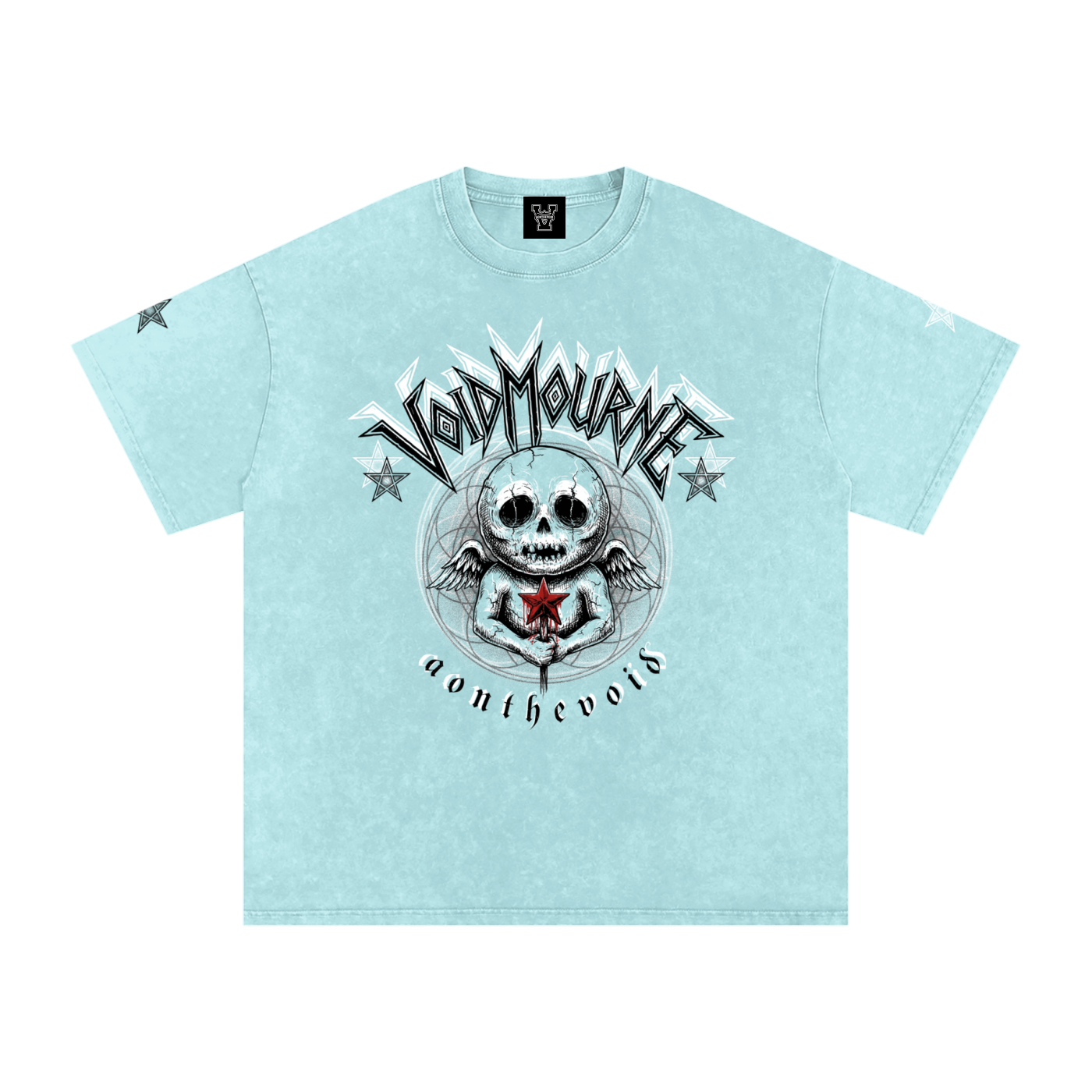 VoidMourne Snow Washed Oversized Cotton T-Shirt
