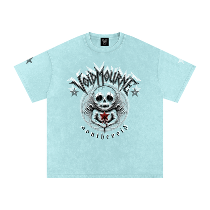 VoidMourne Snow Washed Oversized Cotton T-Shirt