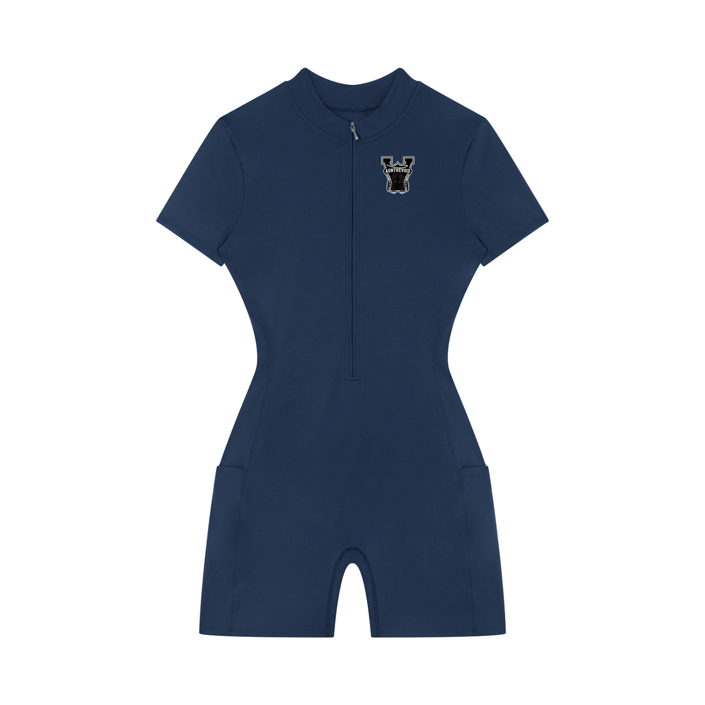 Women's Quarter-Zip Short Sleeve Romper