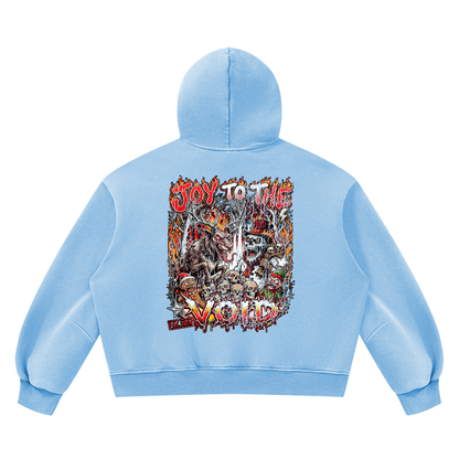 VoidMas Unisex Vintage Wash Boxy Fleece Hoodie