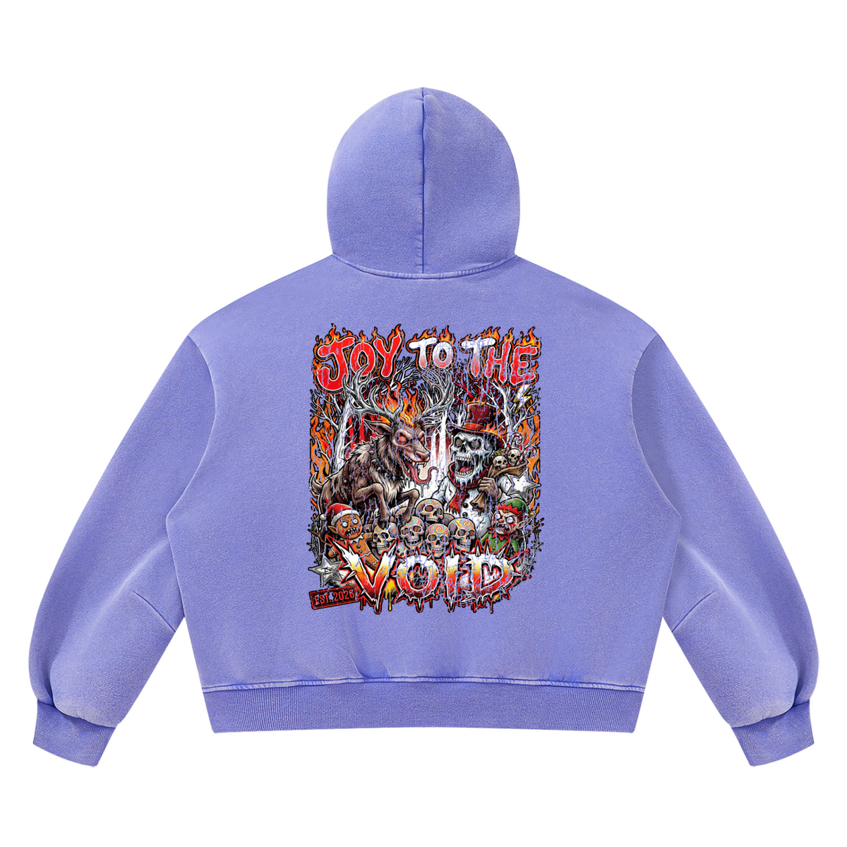 VoidMas Unisex Vintage Wash Boxy Fleece Hoodie