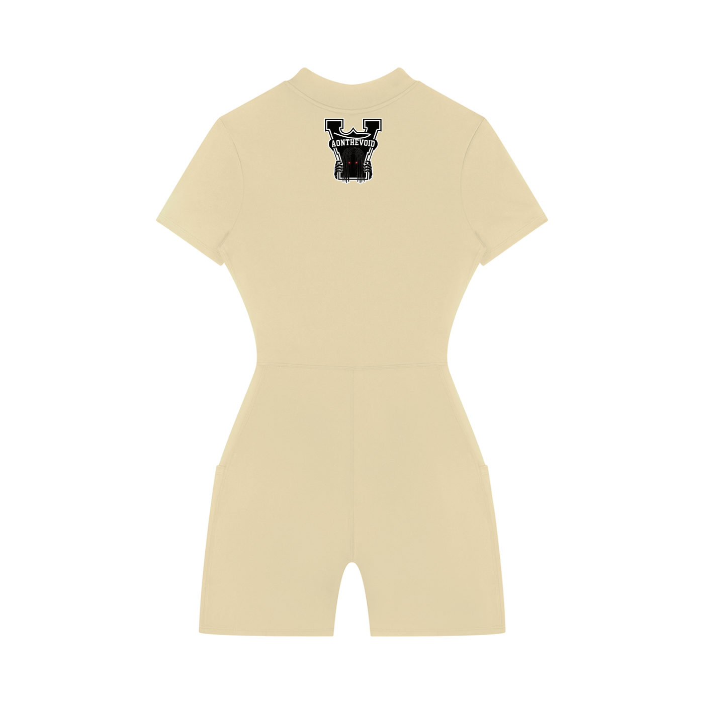 Women's Quarter-Zip Short Sleeve Romper