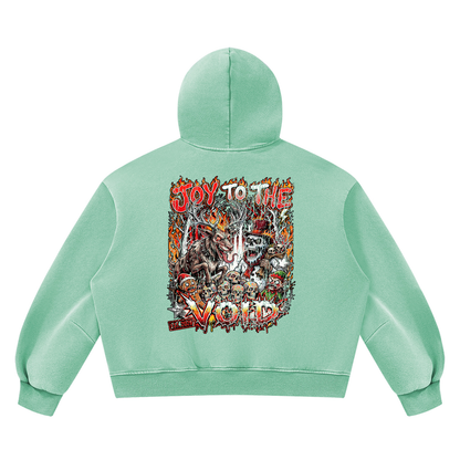 VoidMas Unisex Vintage Wash Boxy Fleece Hoodie
