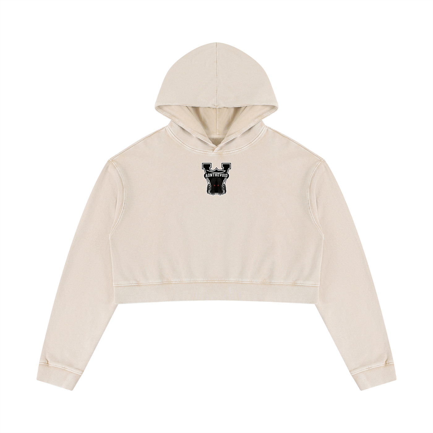 Women’s Mineral Washed Crop Hoodie