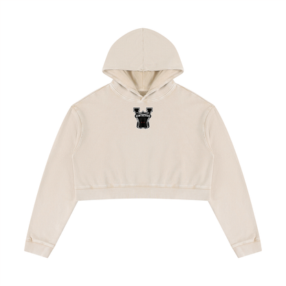 Women’s Mineral Washed Crop Hoodie