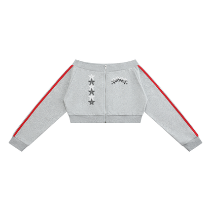 VoidMourne Women's Off-Shoulder Full Zip Hoodie