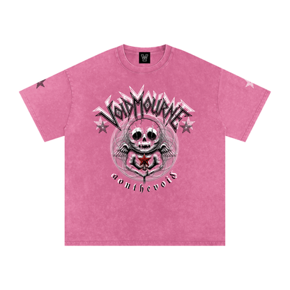 VoidMourne Snow Washed Oversized Cotton T-Shirt
