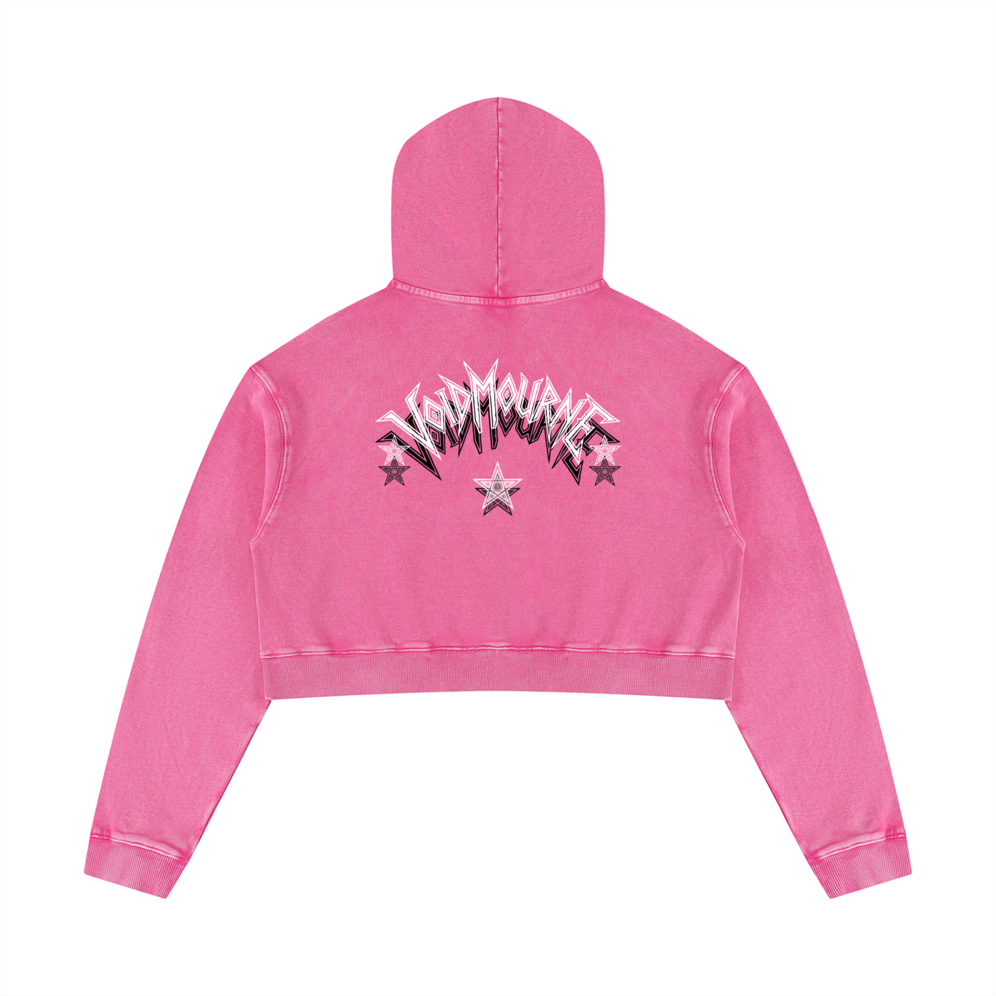 VoidMourne Women’s Mineral Washed Crop Hoodie