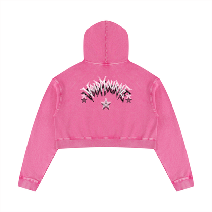 VoidMourne Women’s Mineral Washed Crop Hoodie
