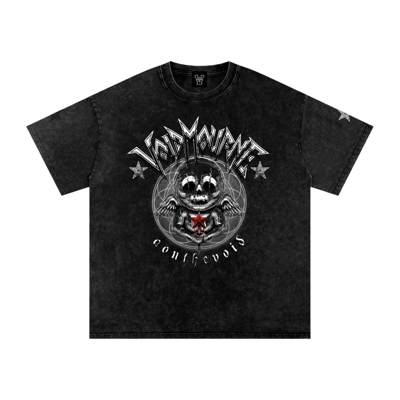 VoidMourne Snow Washed Oversized Cotton T-Shirt