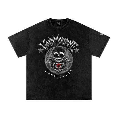 VoidMourne Snow Washed Oversized Cotton T-Shirt