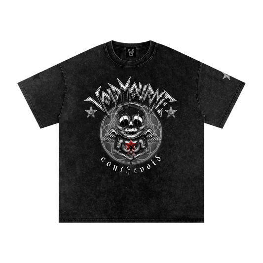 VoidMourne Snow Washed Oversized Cotton T-Shirt