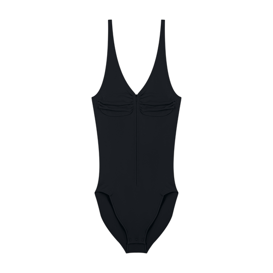 Women’s Full-Zip Ruched Bodysuit