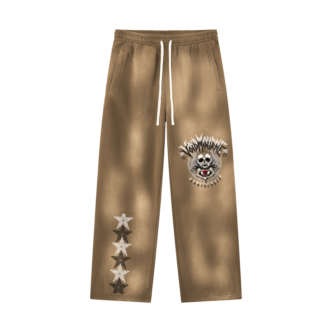 VoidMourne Unisex Sunfade Wide Leg Fleece Sweatpants