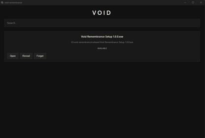 Void Remembrance