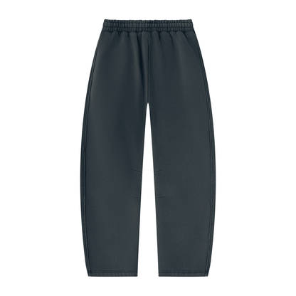 VoidMas Unisex Vintage Wash Barrel Leg Fleece Sweatpants