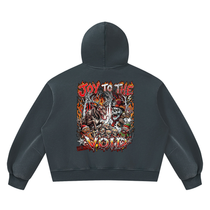 VoidMas Unisex Vintage Wash Boxy Fleece Hoodie