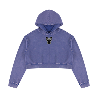Women’s Mineral Washed Crop Hoodie