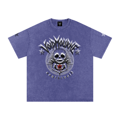 VoidMourne Snow Washed Oversized Cotton T-Shirt