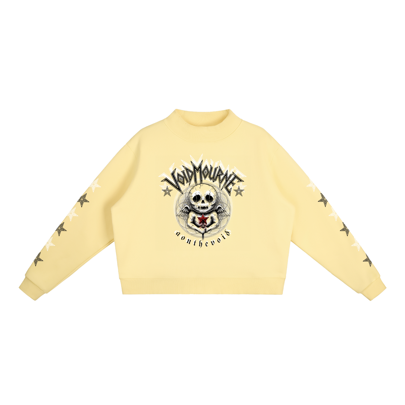 VoidMourne Essential Fleece Mock-Neck Crew Sweatshirt
