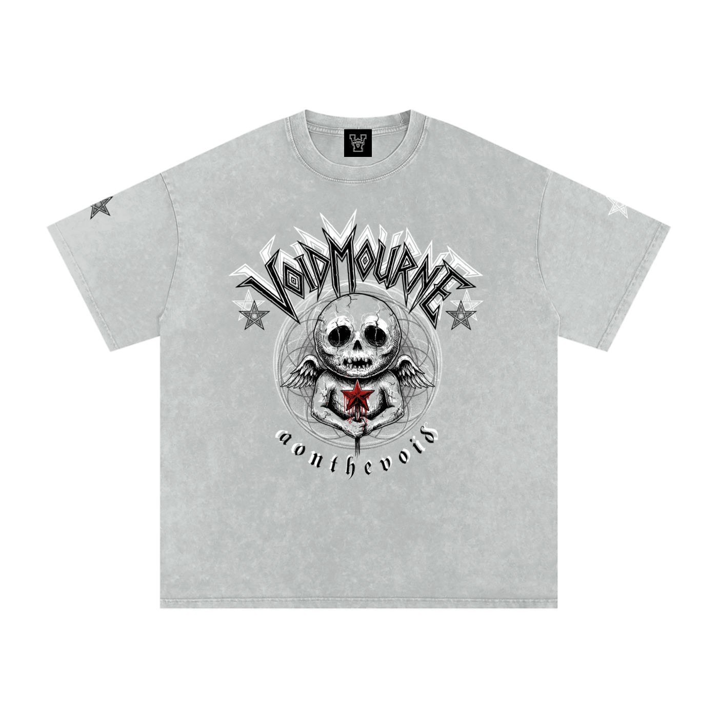 VoidMourne Snow Washed Oversized Cotton T-Shirt