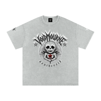 VoidMourne Snow Washed Oversized Cotton T-Shirt