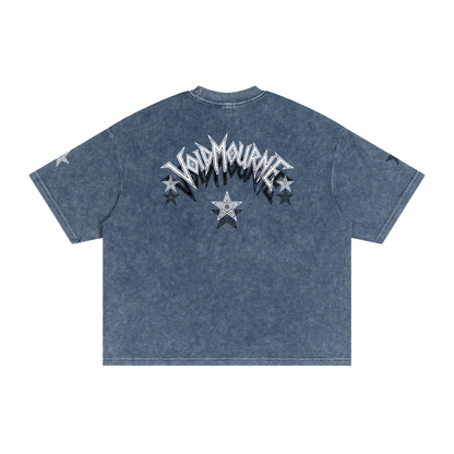 VoidMourne Textured Waffle Washed Boxy T-Shirt