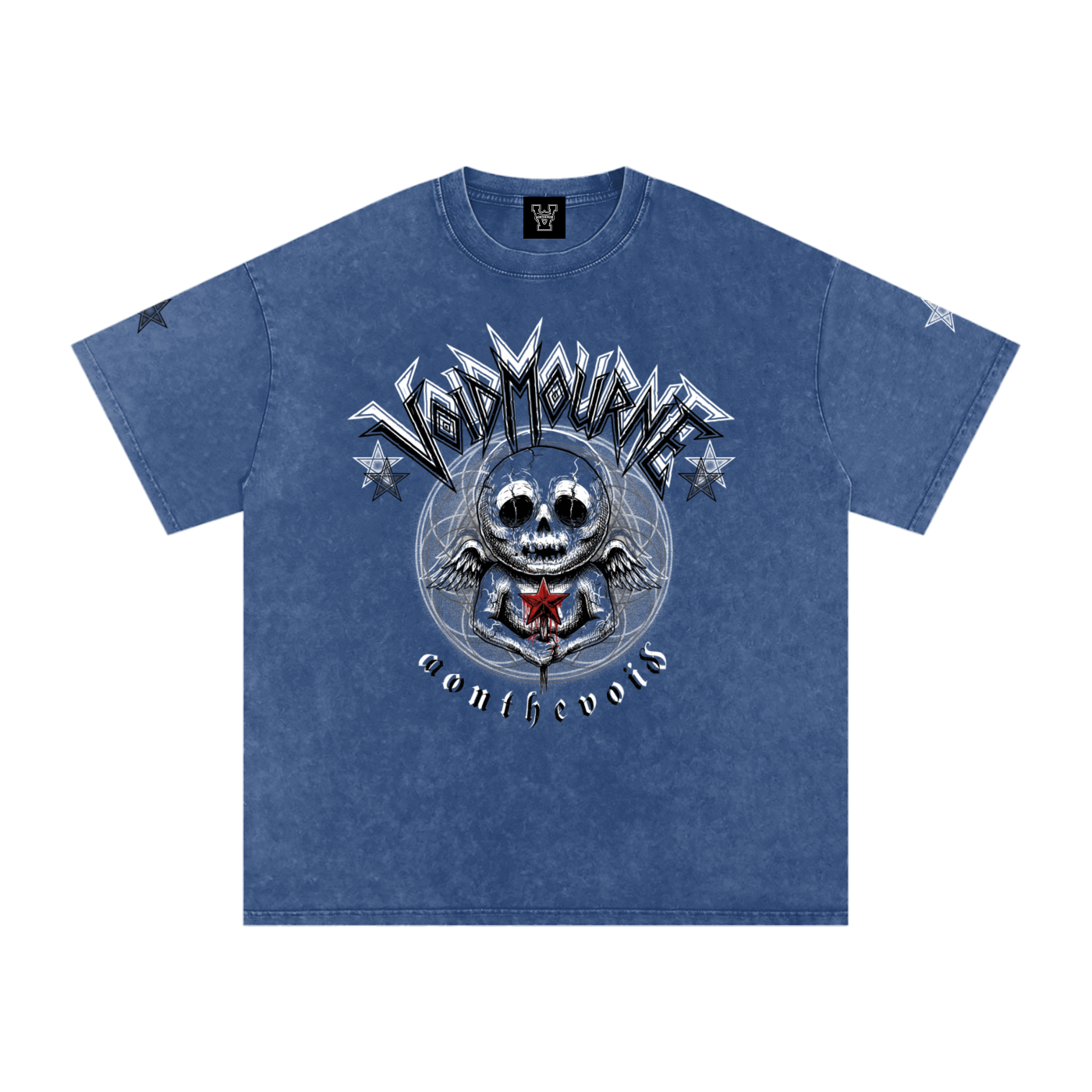 VoidMourne Snow Washed Oversized Cotton T-Shirt