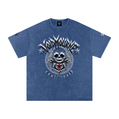 VoidMourne Snow Washed Oversized Cotton T-Shirt