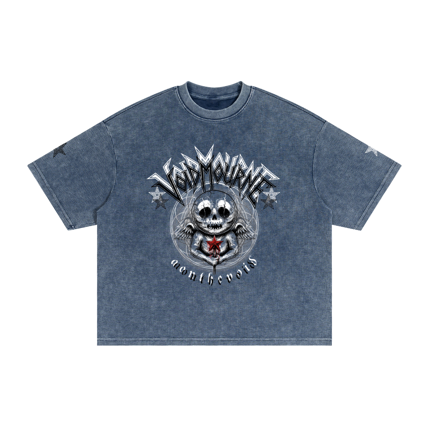 VoidMourne Textured Waffle Washed Boxy T-Shirt