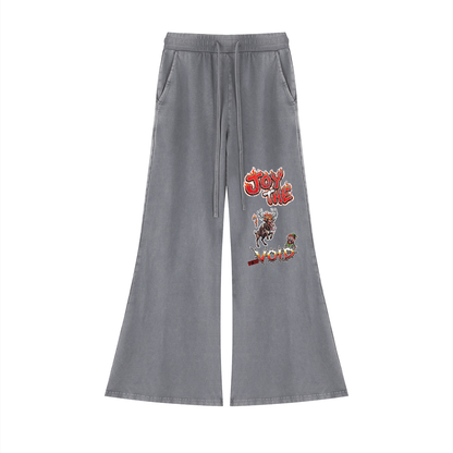 VoidMas Women’s Vintage Wash Flared Sweatpants