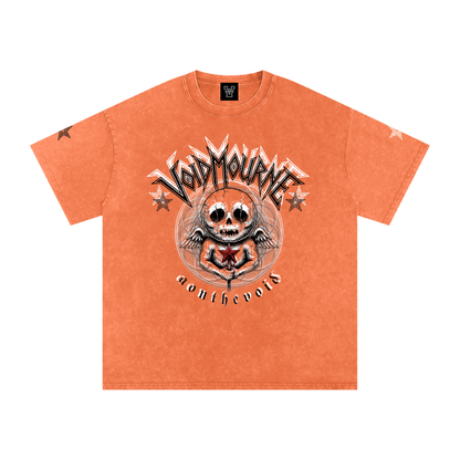 VoidMourne Snow Washed Oversized Cotton T-Shirt