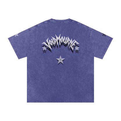 VoidMourne Snow Washed Oversized Cotton T-Shirt