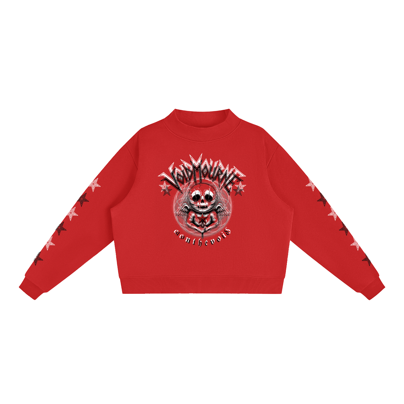 VoidMourne Essential Fleece Mock-Neck Crew Sweatshirt