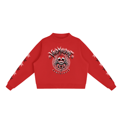 VoidMourne Essential Fleece Mock-Neck Crew Sweatshirt