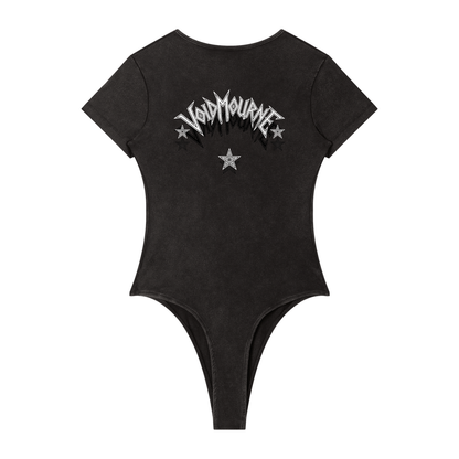 VoidMourne Women's Mineral Wash Crewneck Bodysuit