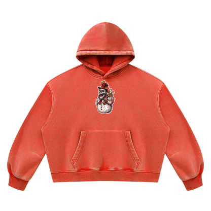 VoidMas Unisex Vintage Wash Boxy Fleece Hoodie