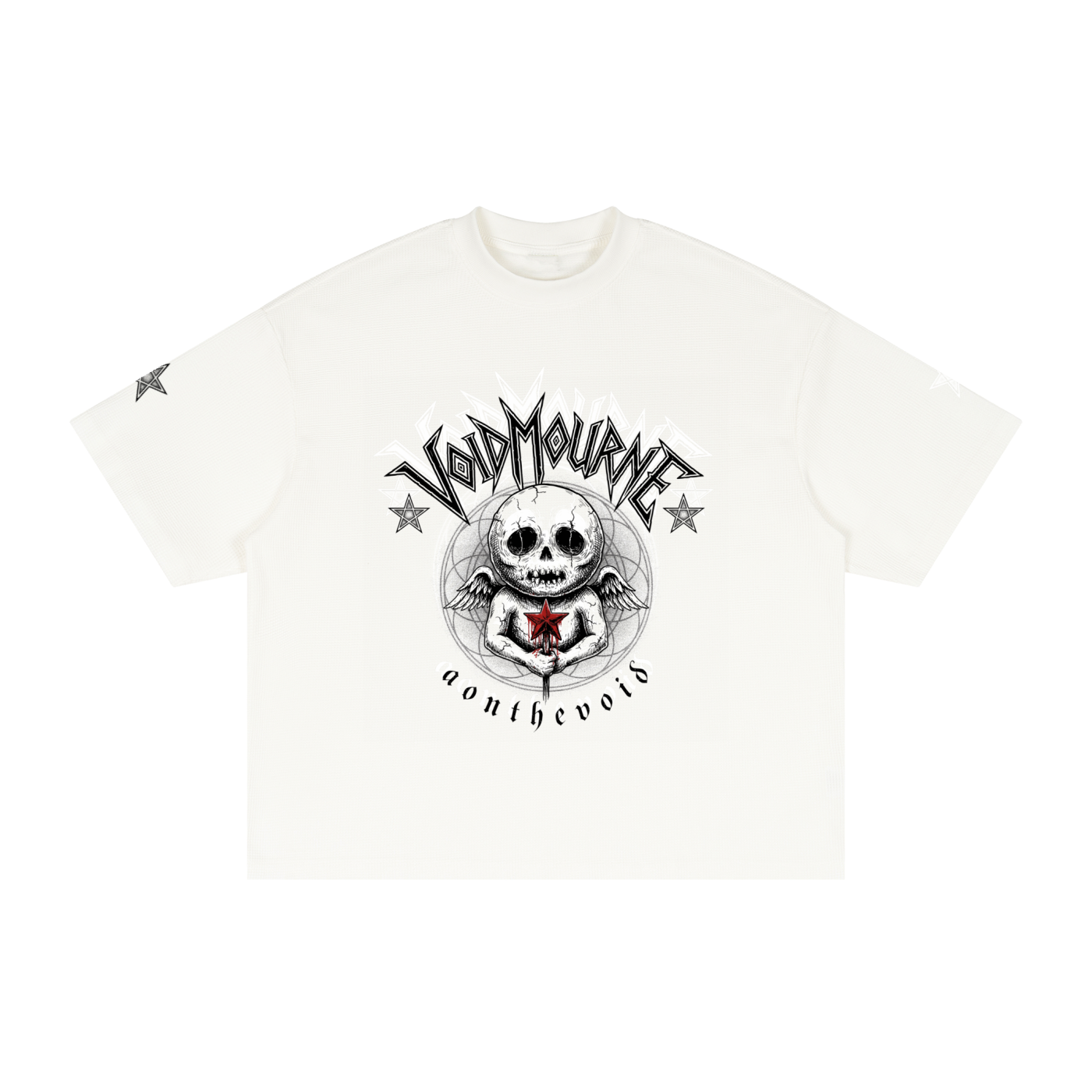 VoidMourne Textured Waffle Washed Boxy T-Shirt