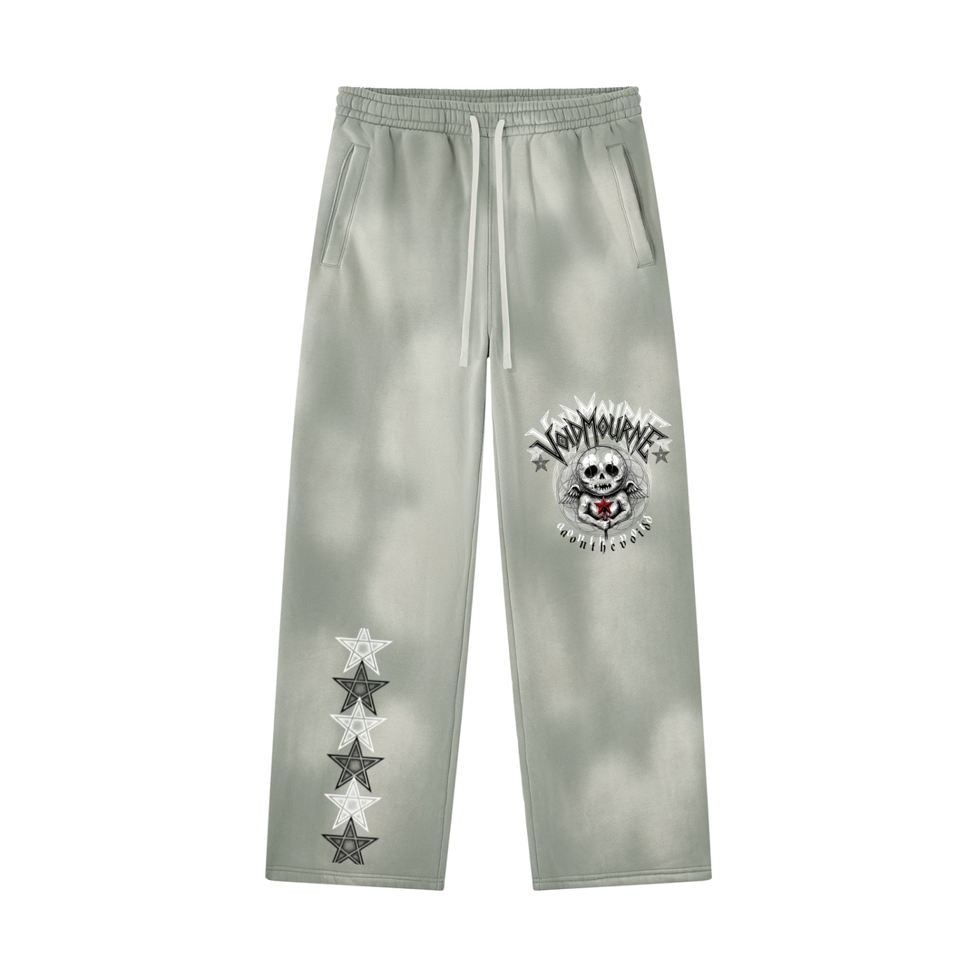VoidMourne Unisex Sunfade Wide Leg Fleece Sweatpants