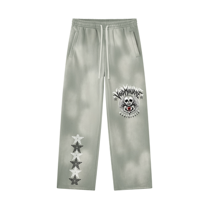 VoidMourne Unisex Sunfade Wide Leg Fleece Sweatpants