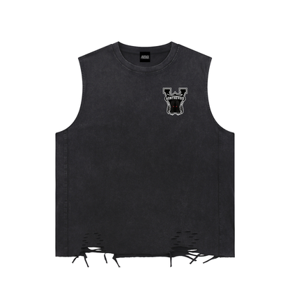 Snow Washed Raw-Hem Tank Top