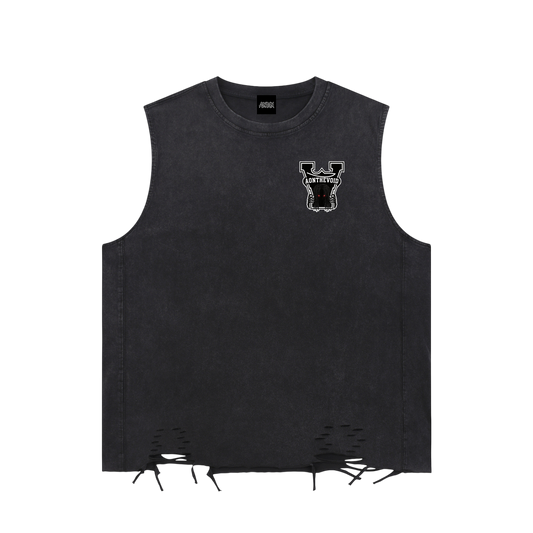 Snow Washed Raw-Hem Tank Top