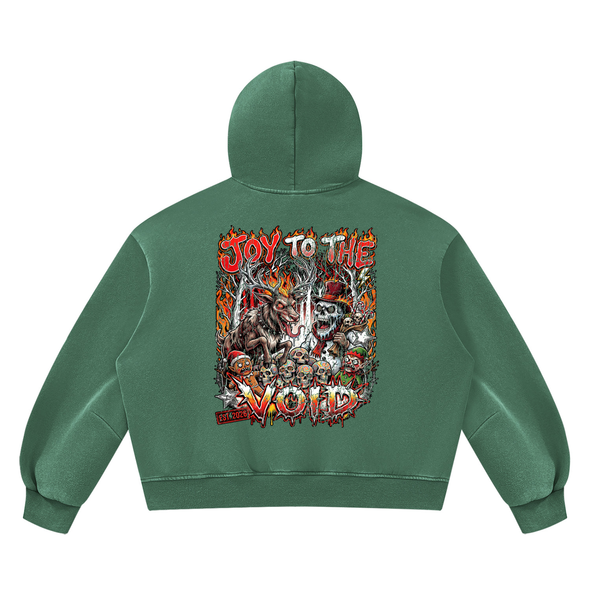VoidMas Unisex Vintage Wash Boxy Fleece Hoodie