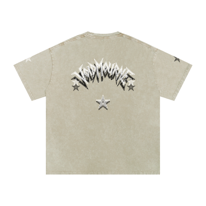 VoidMourne Snow Washed Oversized Cotton T-Shirt